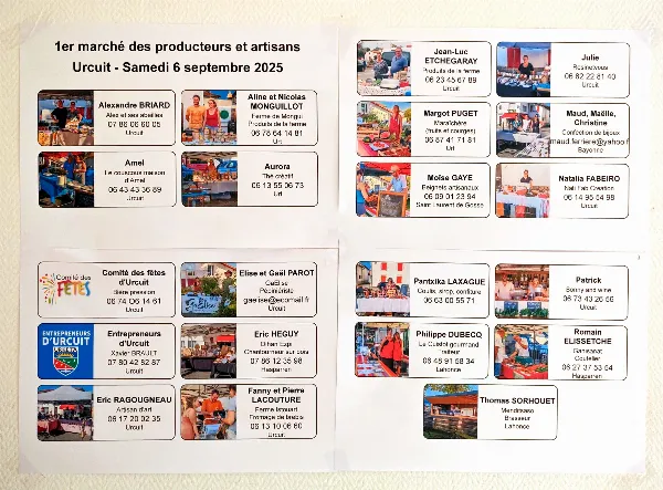 Marché du 6 septembre : retrouvez les coordonnées des exposants au café associatif
